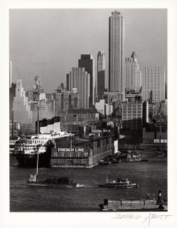 Berenice Abbott - Manhattan Skyline II: From Weehawken, New Jersey
