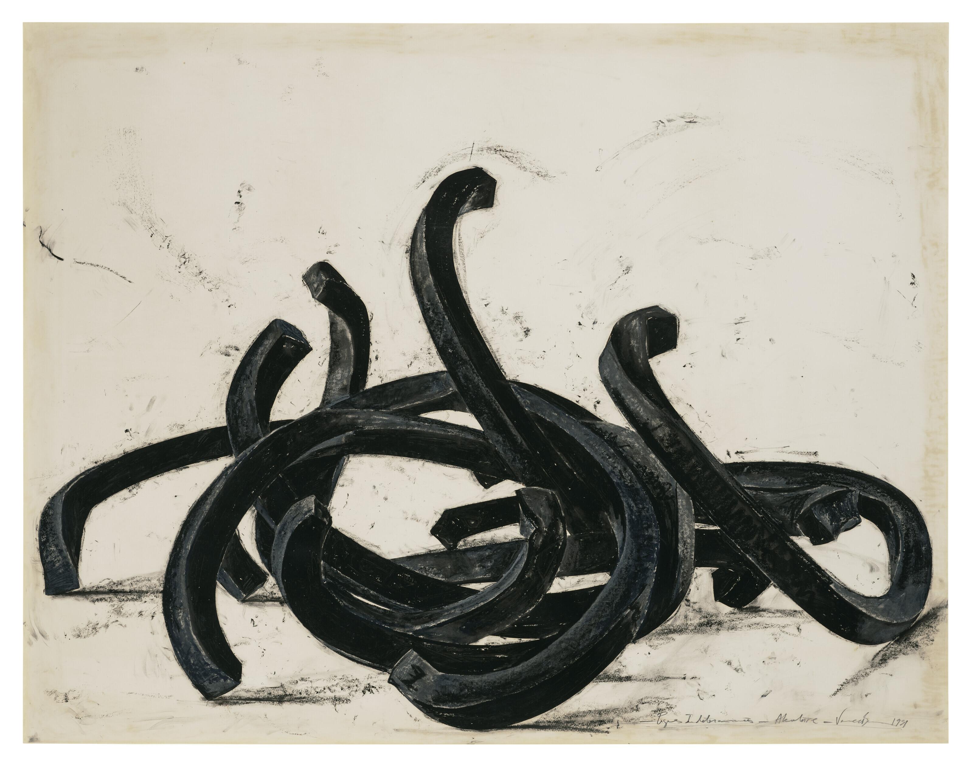 Bernar Venet - Lignes indéterminées Aléatoire