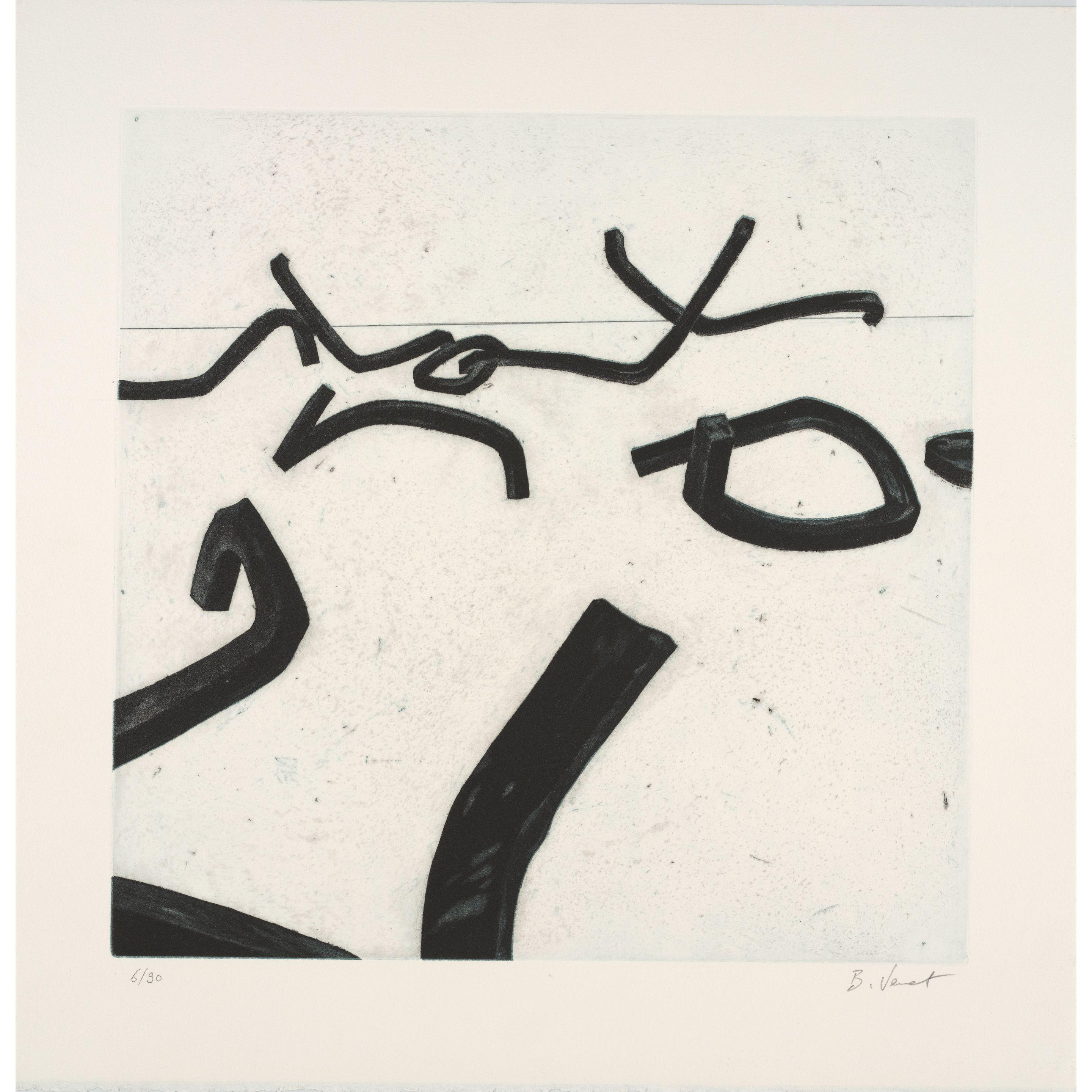 Bernar Venet - Plate F, from Random Combination of Indeterminate Lines