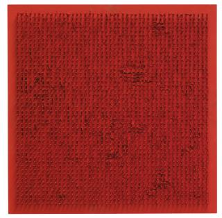 Bernard Aubertin - Tableau Cloussigned And Dated 1969 On The Stretcher, Nails And Acrylic On Panel