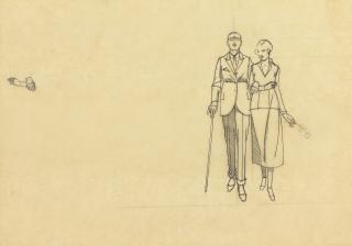 Bernard Boutet De Monvel - Bernard Boutet de Monvel et sa fiancée, Delfina, en promenade