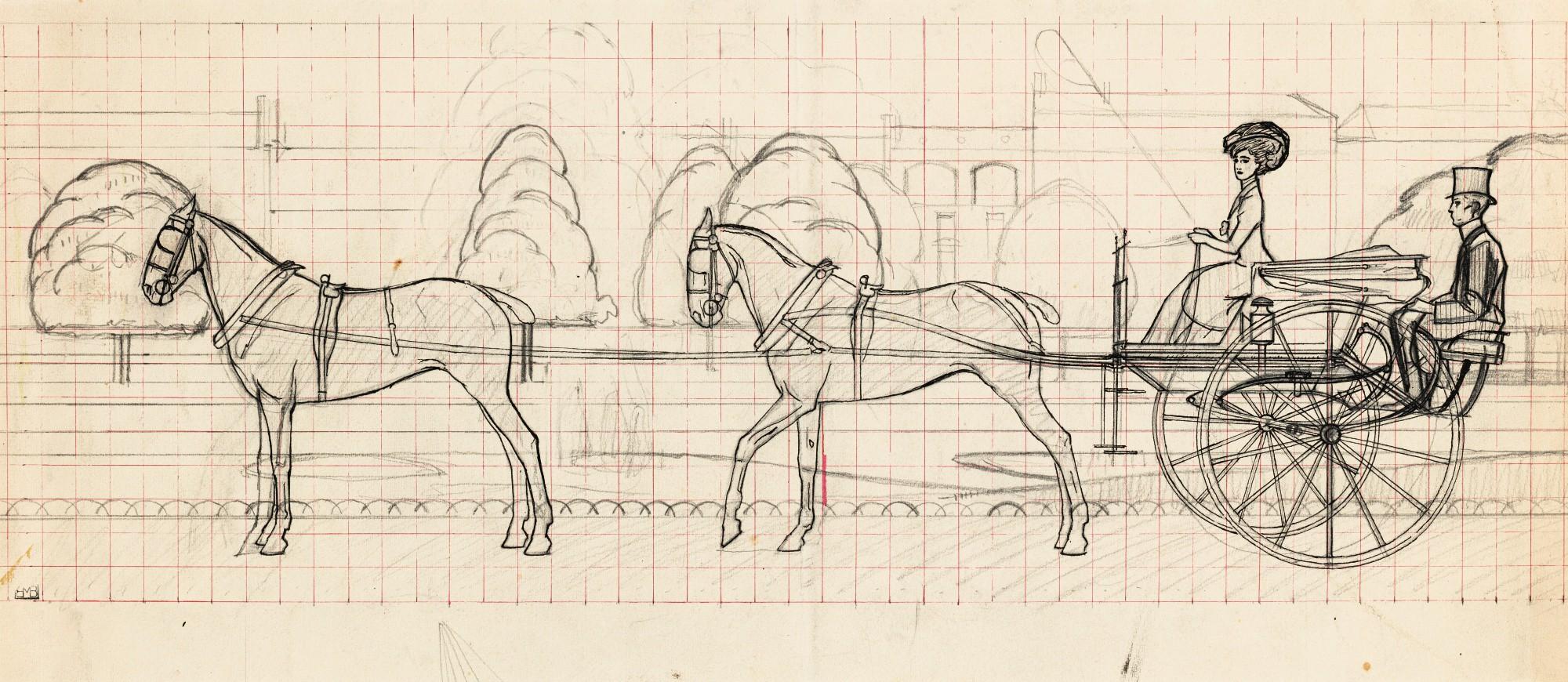 Bernard Boutet De Monvel - Etude De Calèche
