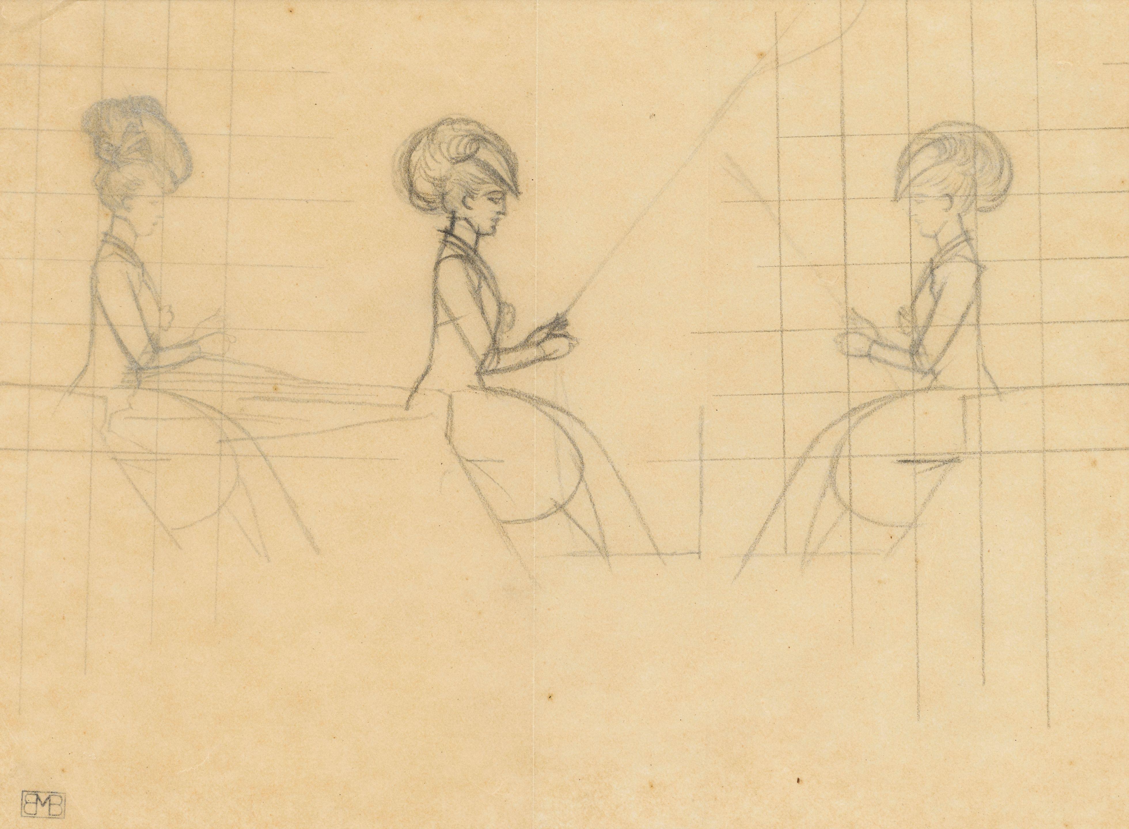 Bernard Boutet de Monvel - Etude de femme à la calèche