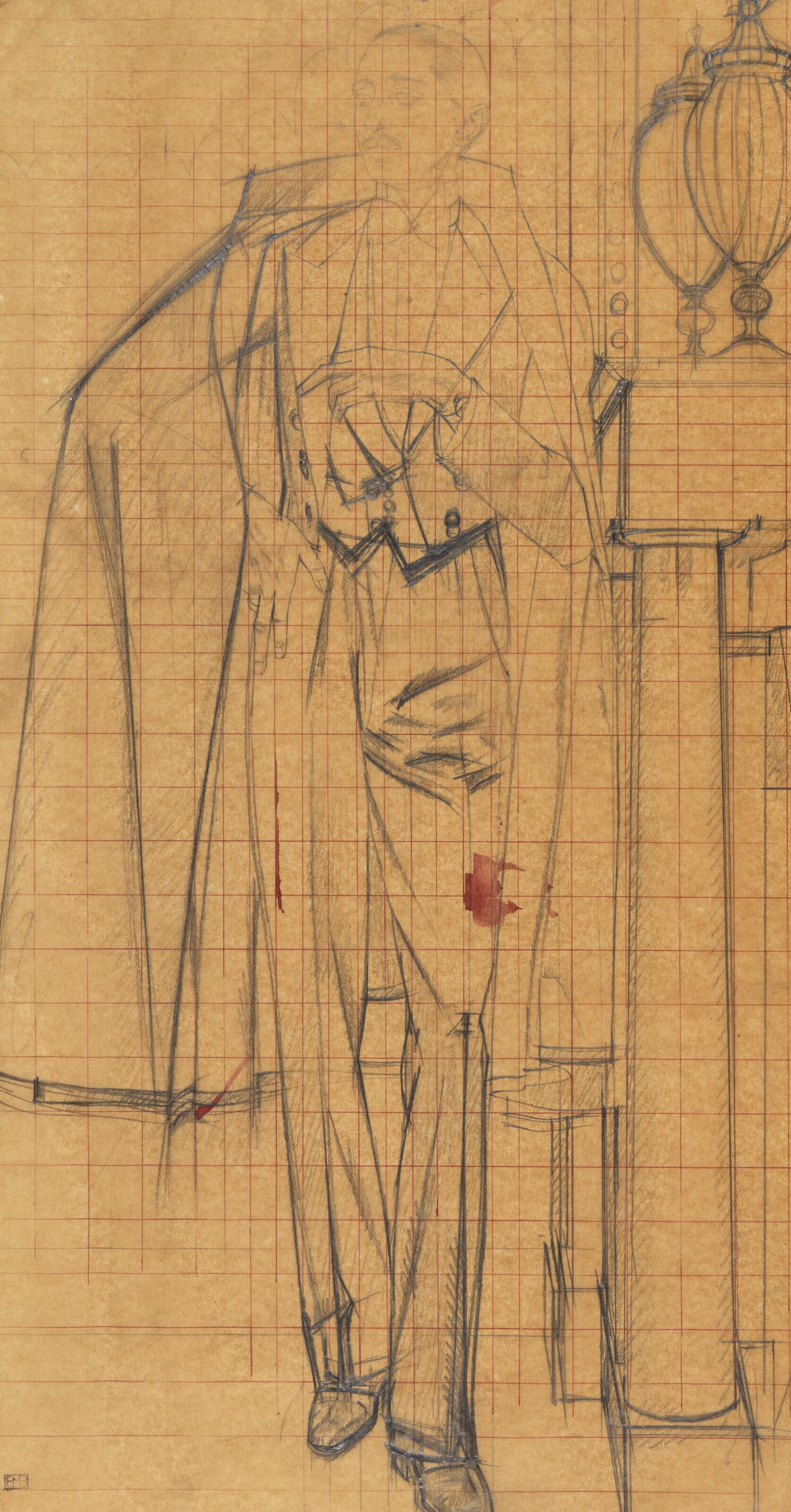 Bernard Boutet De Monvel - Étude pour le portrait de S. A. le Maharadjah d\'Indore en habit du soir; Études de mains pour le portrait de S. A. le Maharadjah d’Indore en costume traditionnel