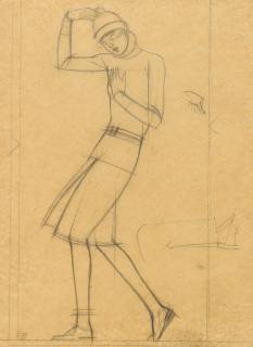 Bernard Boutet de Monvel - Femme face au vent