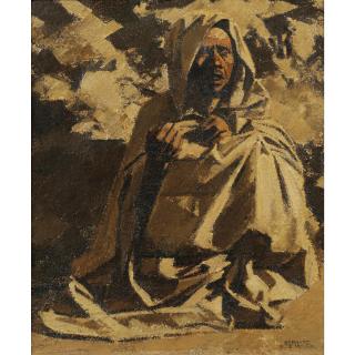 Bernard Boutet De Monvel - Hommes Assisbernard Boutet De Monvel ; Seated Man ; Signed Lower Right ; Oil On Canvas