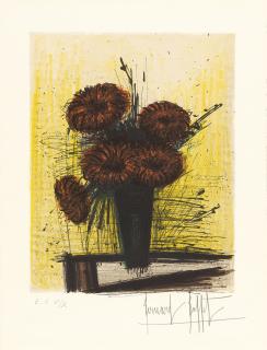 Bernard Buffet - 2 Bll.: Blumenstillleben.