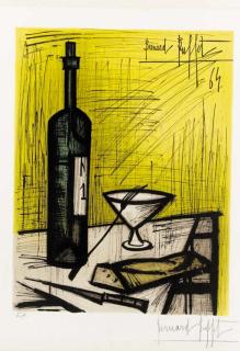 Bernard Buffet - Affiche d\'Exposition - Le Pain et le Vin (S. 306)