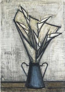 Bernard Buffet - Arums dans un pot à lait