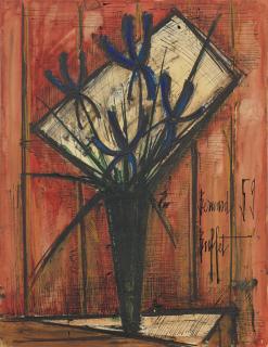 Bernard Buffet - Bouquet De Fleurs Au Vase