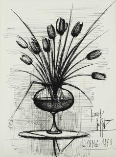 Bernard Buffet - Bouquet De Tulipes