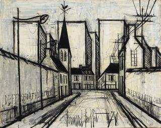 Bernard Buffet - Buildings En Banlieue