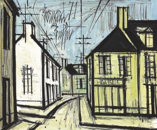 Bernard Buffet - Café de banlieue