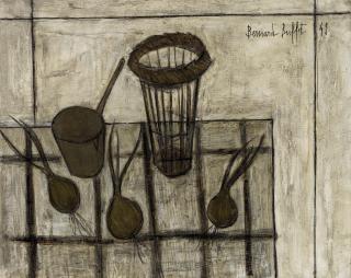 Bernard Buffet - Casserole, corbeille et trois oignons