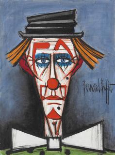 Bernard Buffet - Clown Au Chapeau Claque