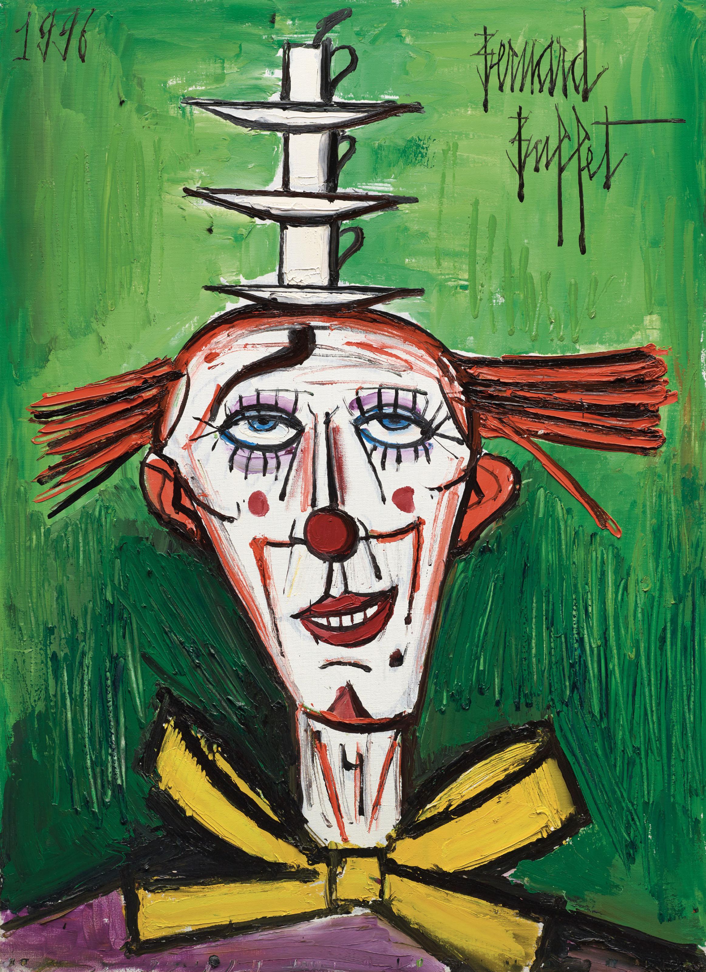 Bernard Buffet - Clown aux tasses à café
