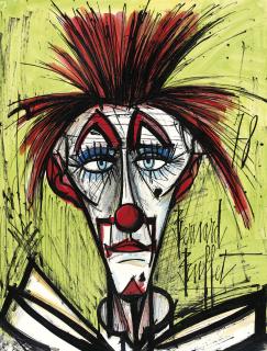 Bernard Buffet - Clown hirsute