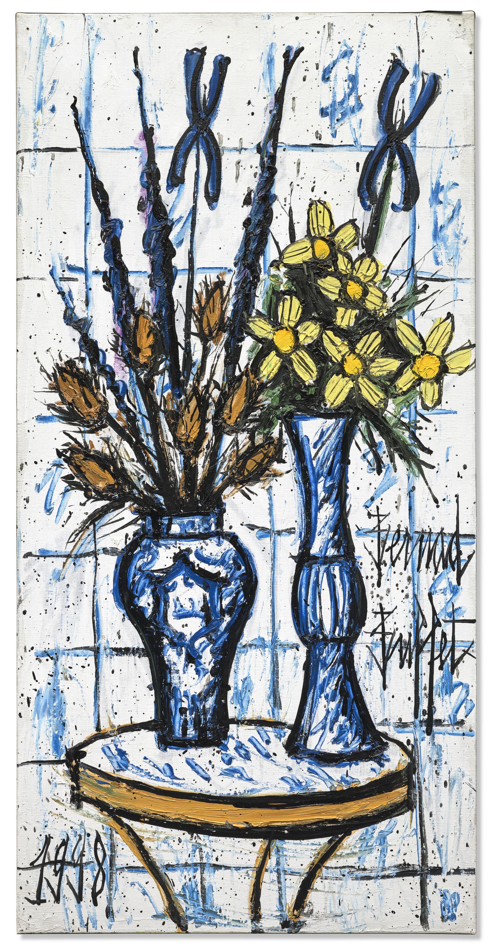 Bernard Buffet - Deux vases de fleurs