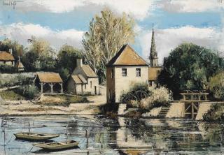 Bernard Buffet - Environ De Vernon, Le Vieux Moulin, Basson