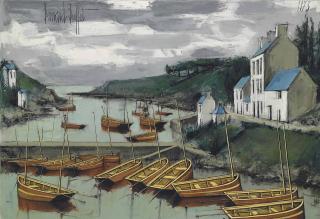 Bernard Buffet - Environs de Doëlan, retour de la pêche