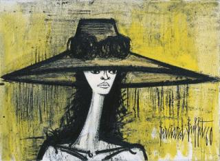 Bernard Buffet - Femme au grand chapeau