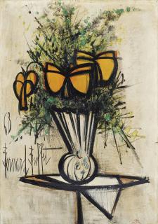 Bernard Buffet - Fleurs papillon