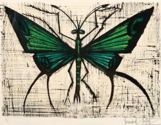 Bernard Buffet - Green Butterfly.