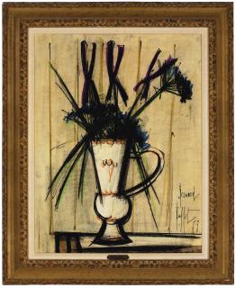 Bernard Buffet - Iris et ombelles dans un vase