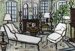 Bernard Buffet - L\'Antichambre Et La Chaise Longue (The Antechamber And Lounge Chair)