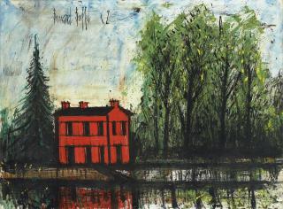 Bernard Buffet - Le barrage à Suresnes