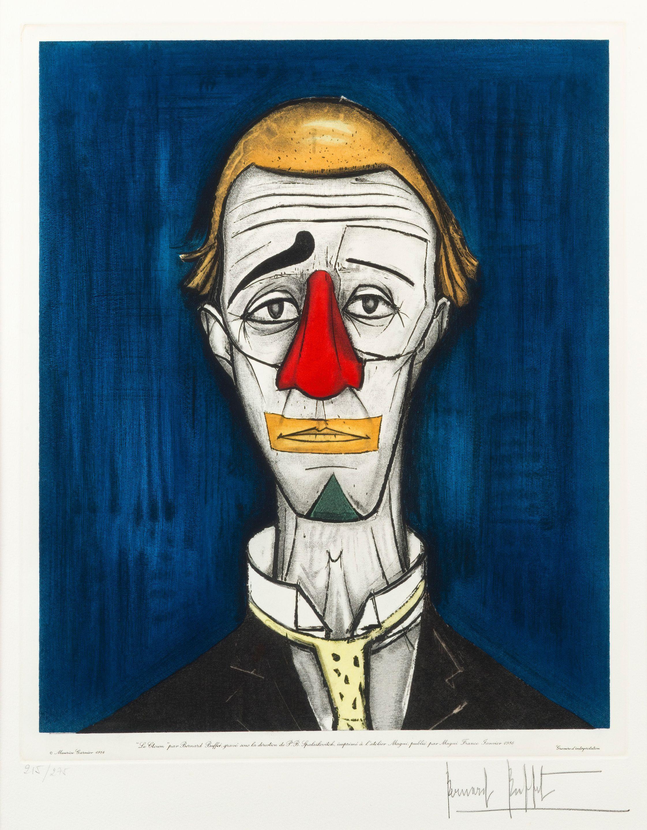 Bernard Buffet - Le Clown, 1986 (after)