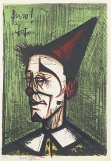 Bernard Buffet - Le Clown Jojo, from Mon Cirque (S. 184)