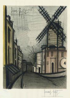 Bernard Buffet - Le Moulin de la Galette (Sorlier 308)