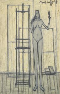 Bernard Buffet - Modèle Dans L\'Atelier