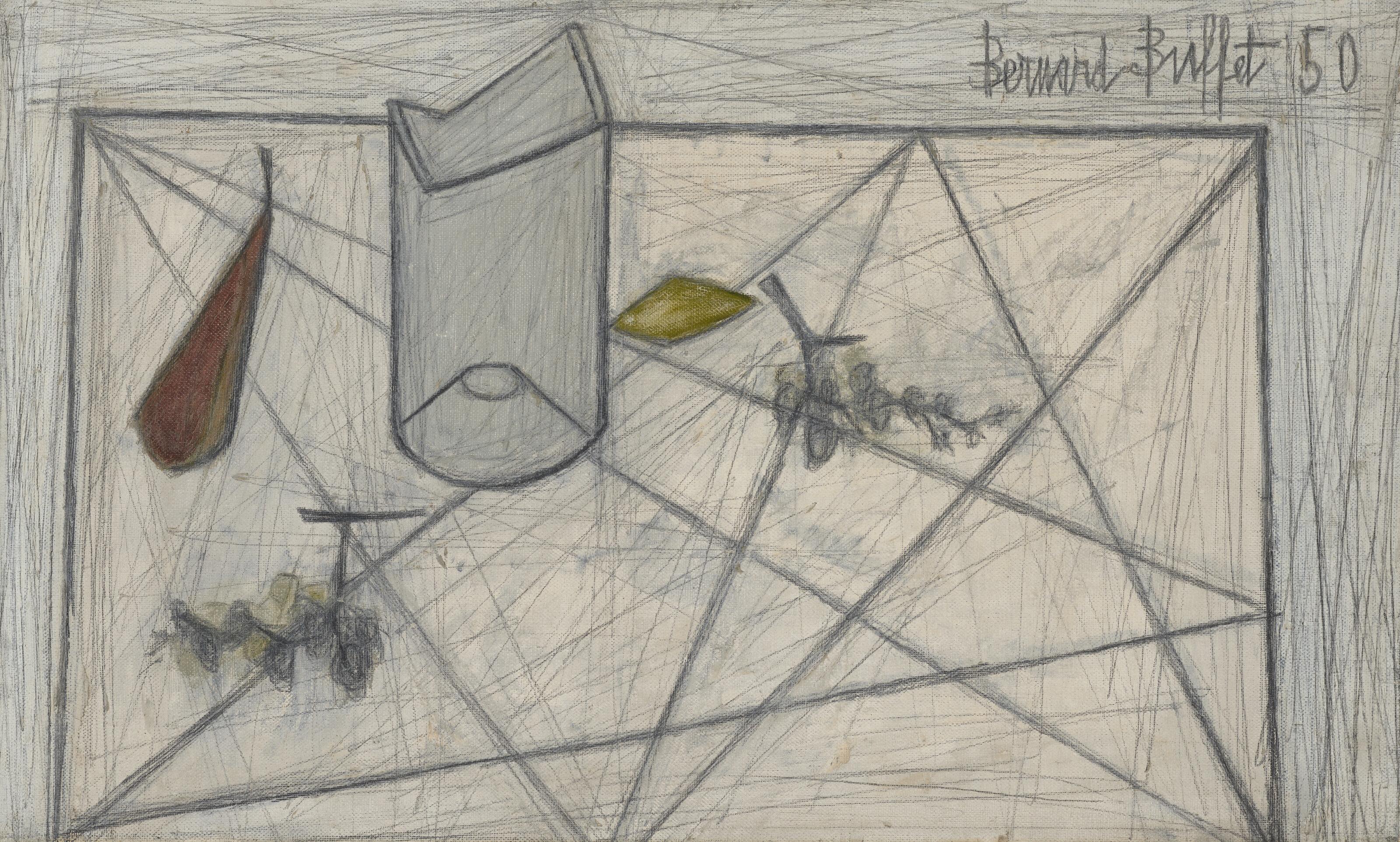 Bernard Buffet - Nature morte à la bouteille cassée