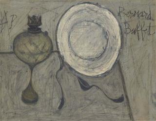 Bernard Buffet - Nature Morte À la Lampe Et À L\'Assiete