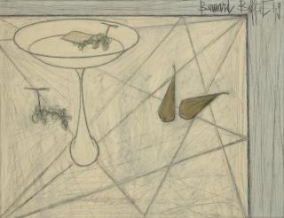Bernard Buffet - Nature morte au compotier et aux fruits