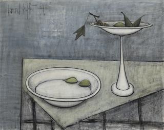 Bernard Buffet - Nature morte au compotier