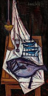 Bernard Buffet - Nature Morte Aux Poissons(Painted In 1954)