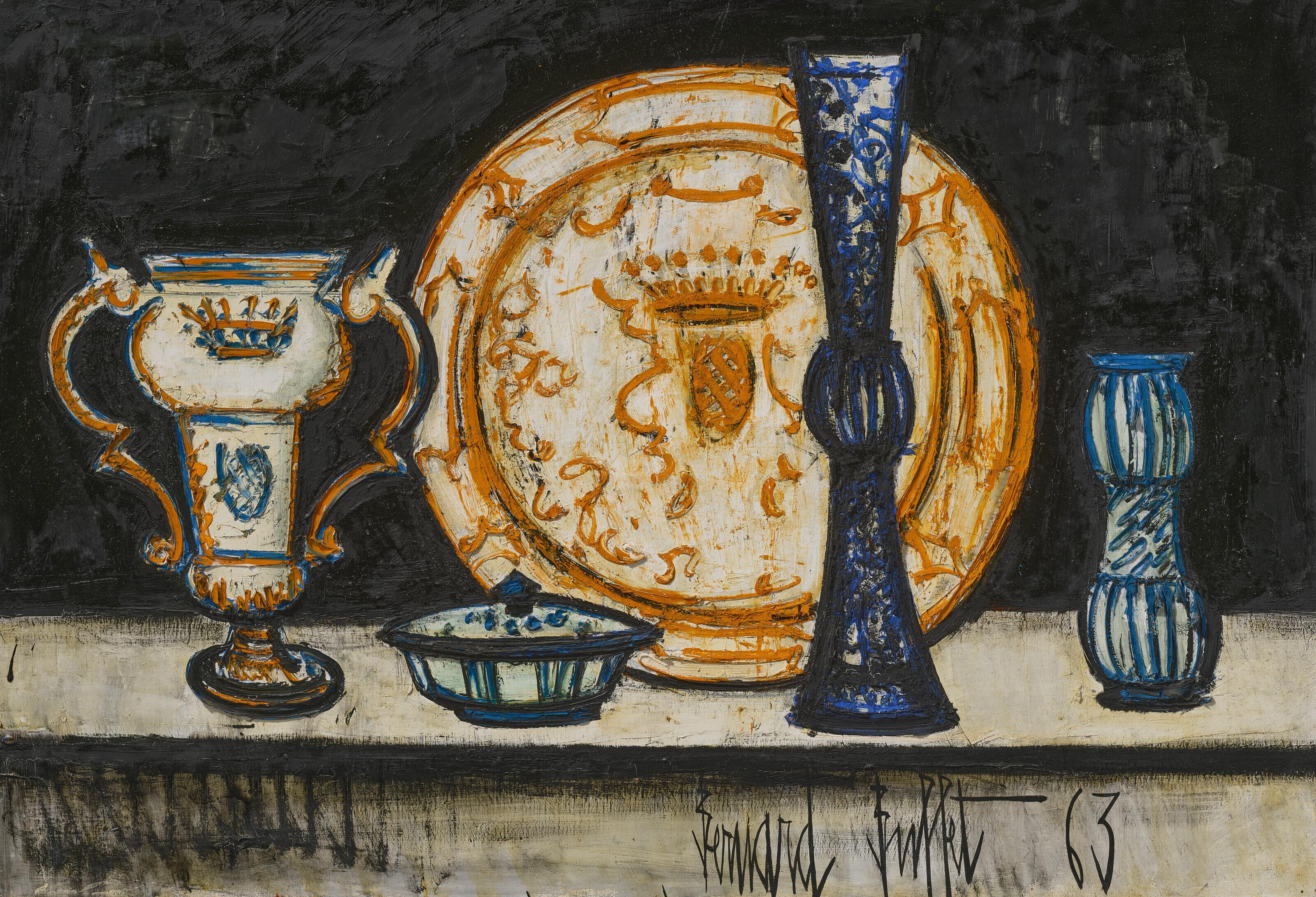 Bernard Buffet - Nature morte aux vases de Moustiers