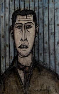 Bernard Buffet - Portrait d\'homme au foulard