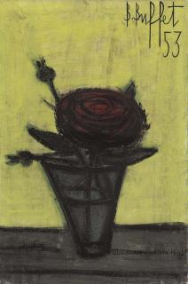 Bernard Buffet - Rose Rouge