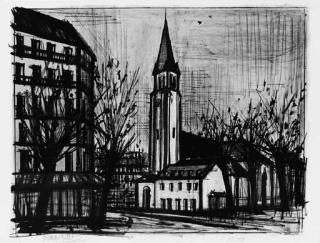 Bernard Buffet - Saint-Germain-des-Prés: One Plate from Paris (Sorlier 35)