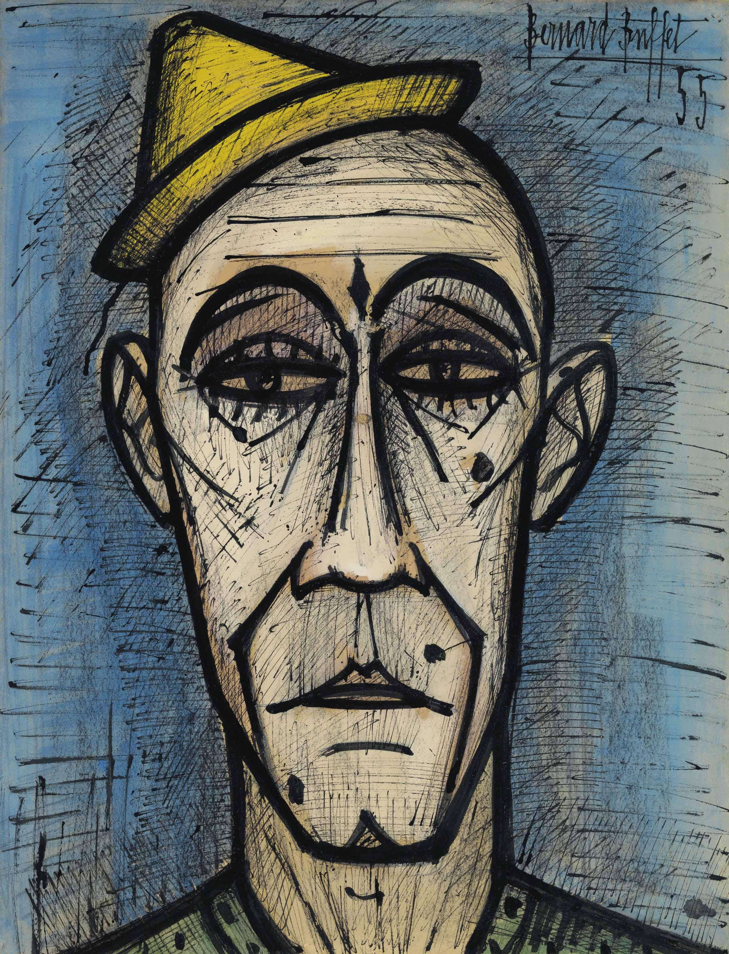 Bernard Buffet - Tête de clown