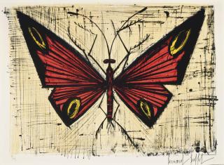 Bernard Buffet - The Red and Yellow Butterfly (Sorlier 43)