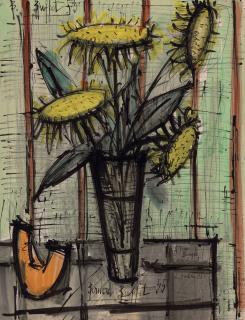 Bernard Buffet - Tournesols et melon