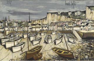 Bernard Buffet - Treboul, Le Port à Marée basse