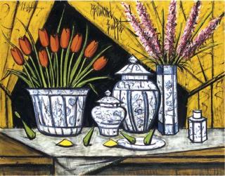 Bernard Buffet - Tulipes Et Jacinthes