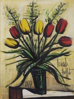 Bernard Buffet - Tulipes Jaunes Et Rouges