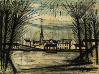 Bernard Buffet - Village près de l\'étang